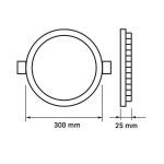 LED PANEL UGRADBENI 24W OKRUGLI - slika 3