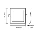 LED PANEL UGRADBENI 6W KVADRATNI - slika 3