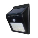 ZIDNA svjetiljka CRNA  0.75W solarna IP54 sa senzorom - slika 1