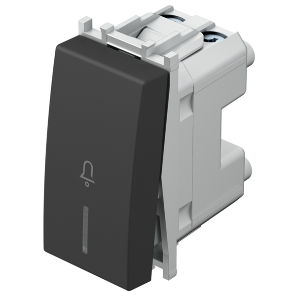 TIPKALO ZA ZVONO 16A 250V~ 1M SB IN 01 crni indikator