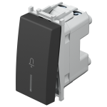 TIPKALO ZA ZVONO 16A 250V~ 1M SB IN 01 crni indikator - slika 1