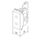 UTIČNICA EURO+KS 2P 10A 250V~ 1M PW bijela - slika 2