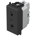 UTIČNICA EURO+KS 2P 10A 250V~ 1M SB crna - slika 1