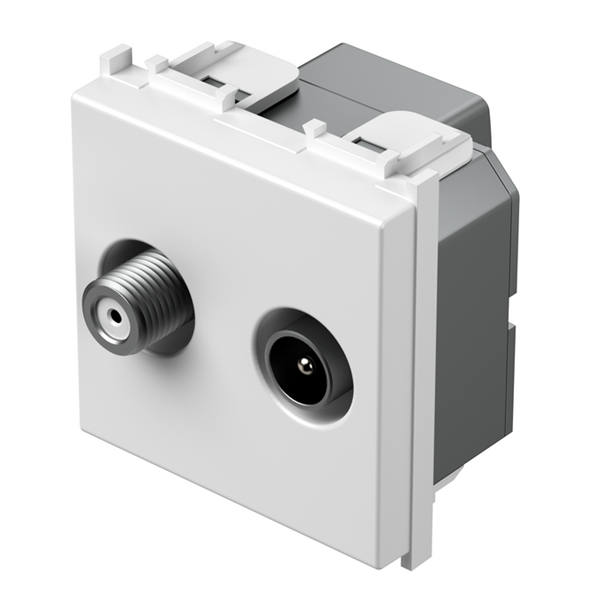 Utičnica SAT ZAVRŠNA 1dB 2 mjesta KM25 TEM MODUL PW bijela