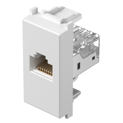 Utičnica CAT6 KS RJ45 8/8 1 mjesto KM39 TEM MODUL PW bijela
