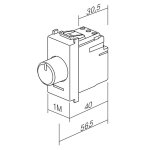Regulator osvjetljenja rotacijski LED R 60W 1 mjesto EM13 TEM MODUL SB crna - slika 2