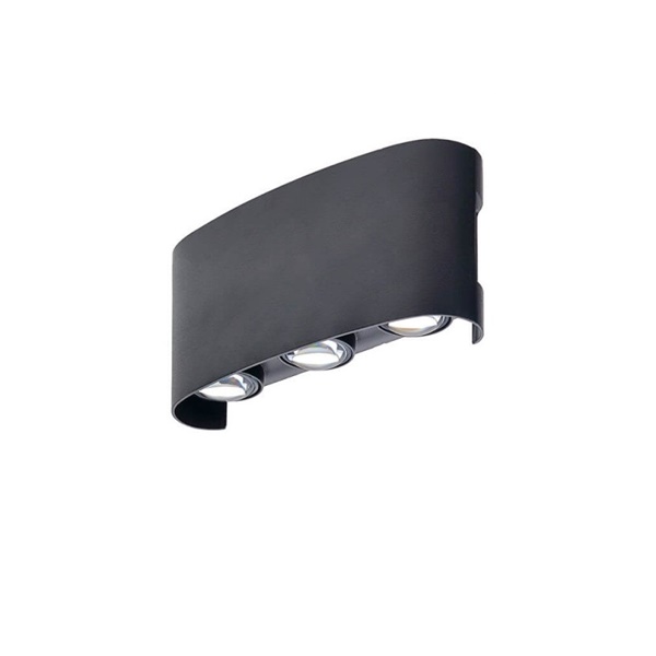 ZIDNA svjetiljka 6W CRNA IP65