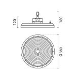 LED industrijska UFO svjetiljka 200 W 180 lm/W Ø380 mm - slika 7