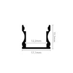 Aluminijski profil 2 NADGRADNI 15.3mm x 17.1mm - 2m - slika 2