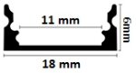 Aluminijski profil ravni 1m 6mm - slika 2