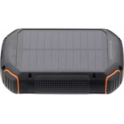POWER BANK 20000mAh 3.7V SOLAR:1.2W BLACK+BLUE LED:4W