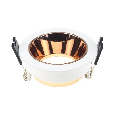 Okvir za žarulju GU10 i MR16 okrugli zakretni BIJELI/ROSE GOLD