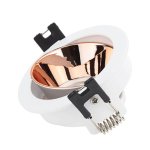 Okvir za žarulju GU10 i MR16 okrugli zakretni BIJELI/ROSE GOLD OPTONICA 2049