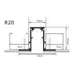 Ugradbena magnetna šina 1.5M - R20 - slika 2