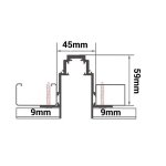 Ugradbena magnetna šina 1M - R35B - slika 2