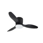 LED stropna svjetiljka CCT 18W crna s ventilatorom i daljinskim upravljačem - slika 1